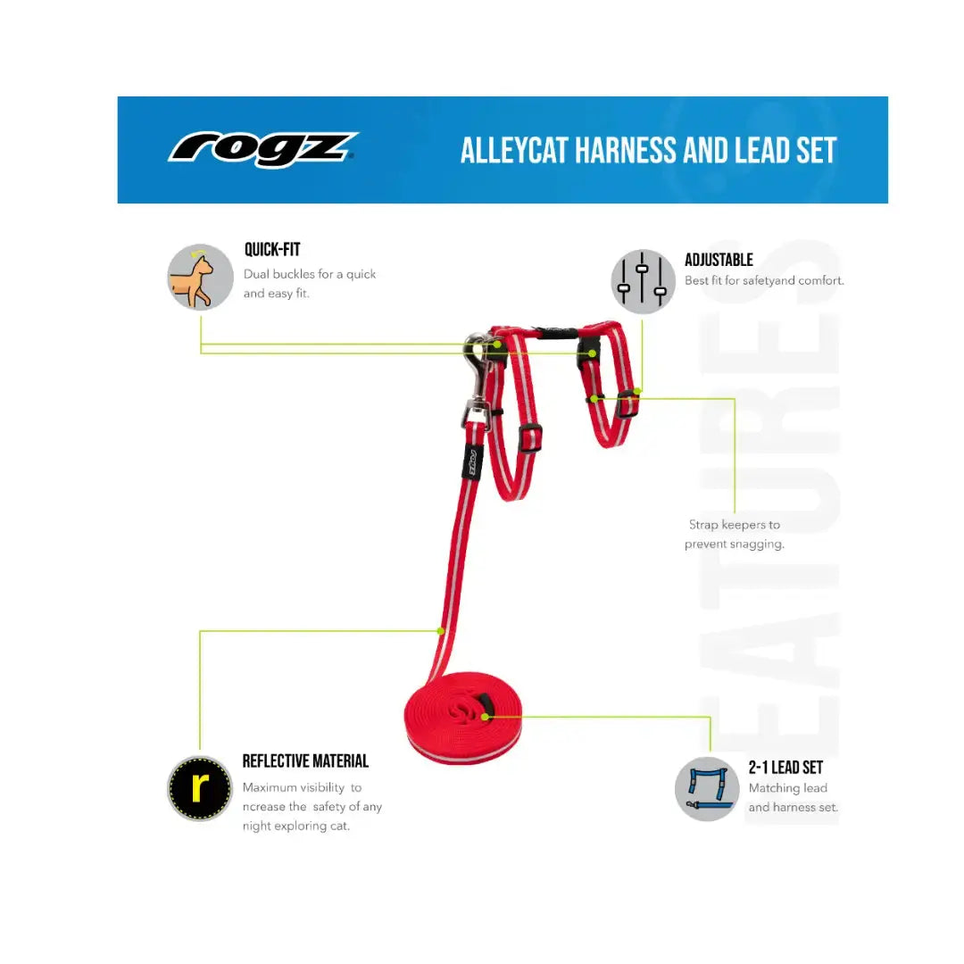 Rogz AlleyCat Kitten & Cat Harness & Lead   | Canine & Co
