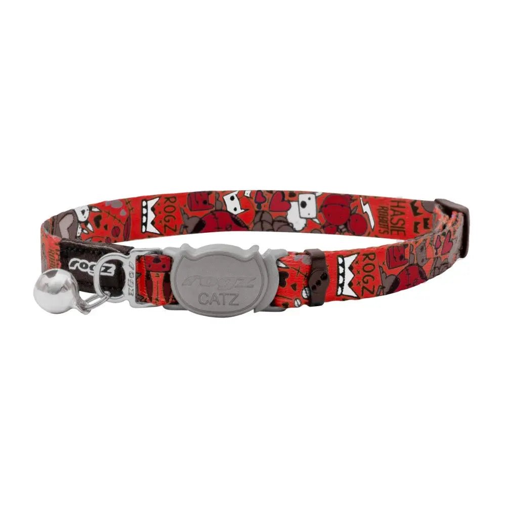 Colorful cat collar with a bell, featuring a playful design and adjustable fit for comfort.