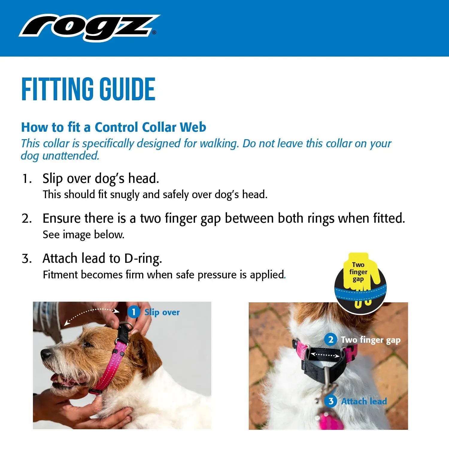 Rogz Utility Control Collar Web (SM ROUND 1) Rogz