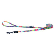Colorful dog leash with a fun pattern, perfect for walks and training.