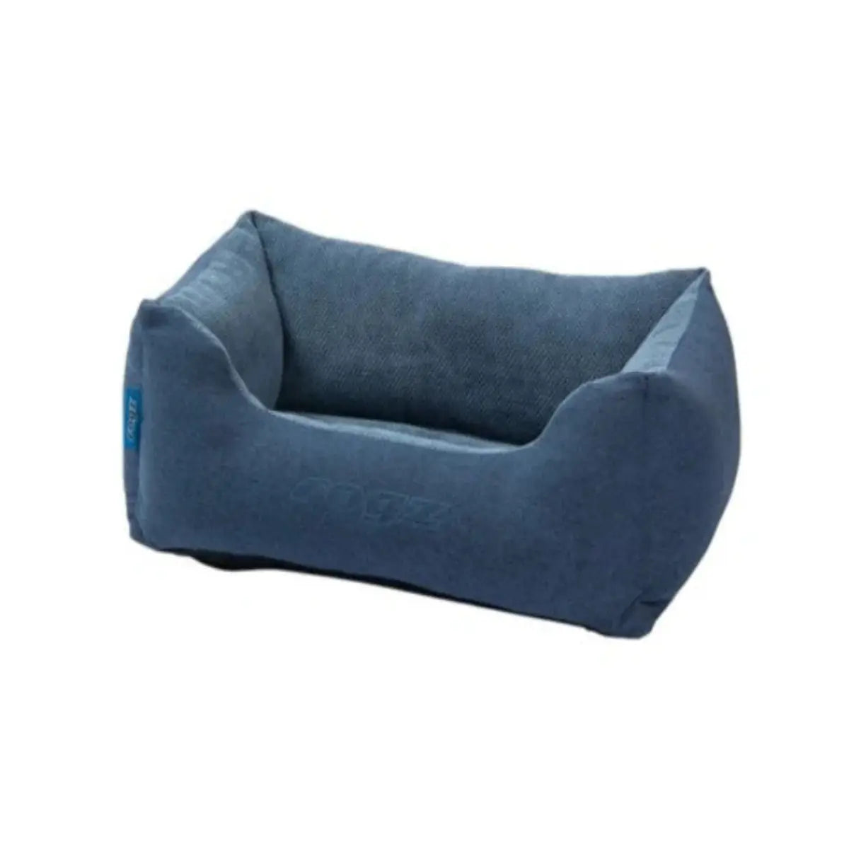 Cozy blue pet bed with soft fabric for ultimate comfort and relaxation for your furry friend.