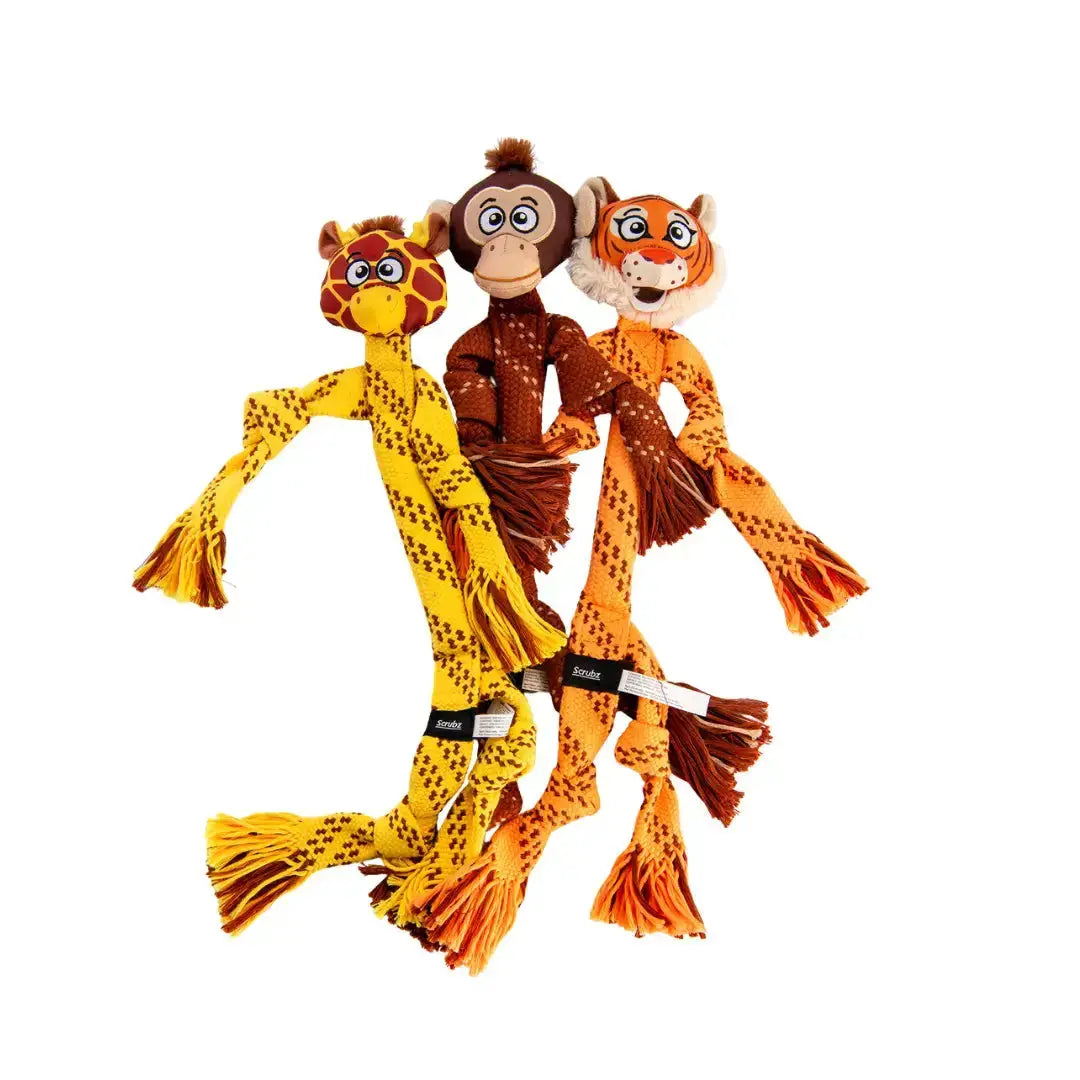 Rogz Scrubz Safari Dental Rope Toy - New   | Canine & Co