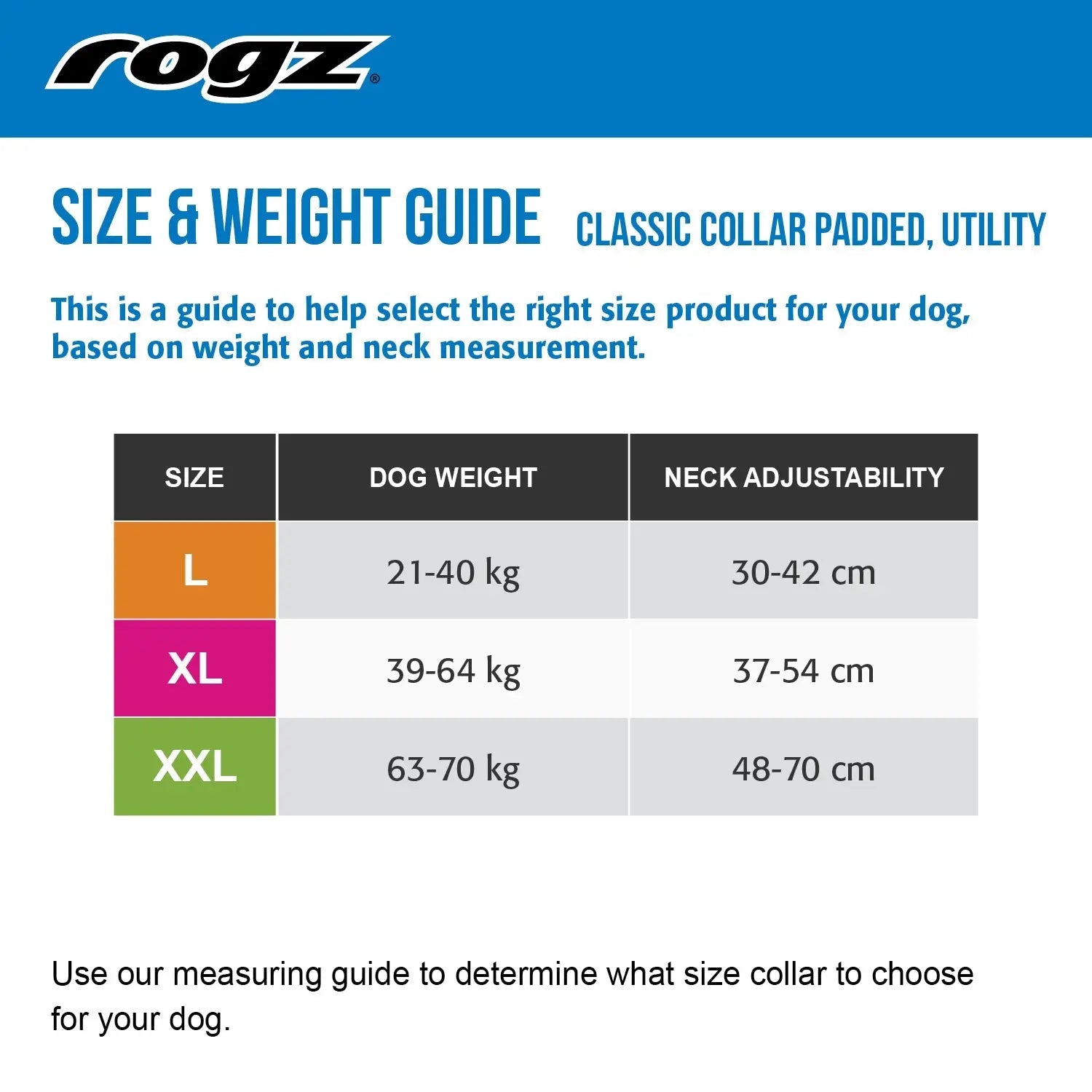 Rogz Padded Utility Classic Collar (SM ROUND 1) Rogz