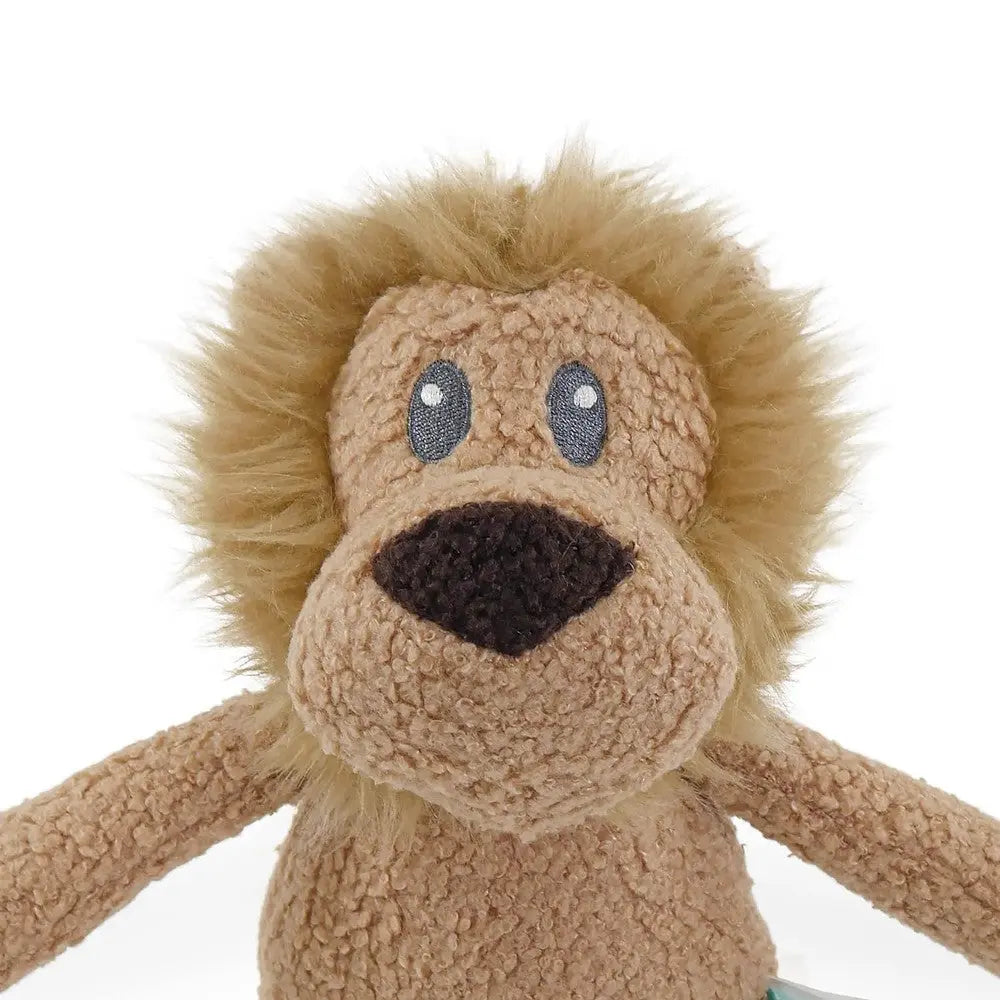 Soft plush lion toy with a friendly face and fluffy mane, perfect for cuddling and playtime.