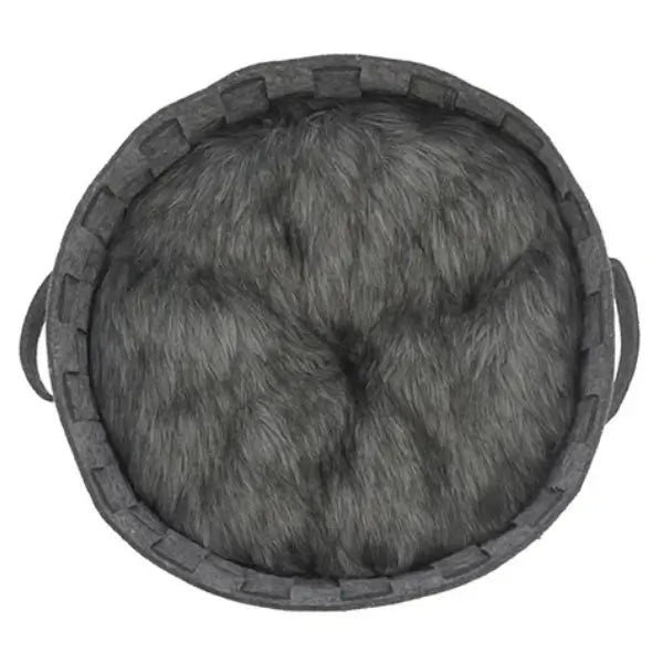 Rosewood Silver Felt & Fur Plaited