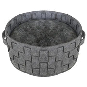 Rosewood Silver Felt & Fur Plaited