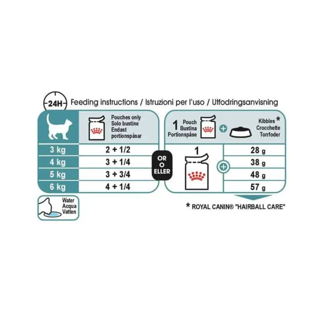 Royal Canin Hairball Care Cat Wet Cat Food Pouch   | Canine & Co