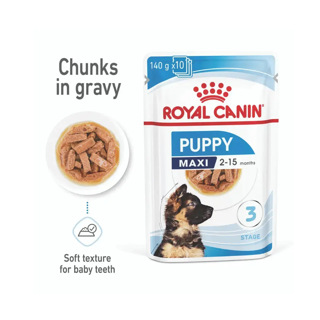 Royal Canin Maxi Puppy Wet Dog Food Pouch   | Canine & Co