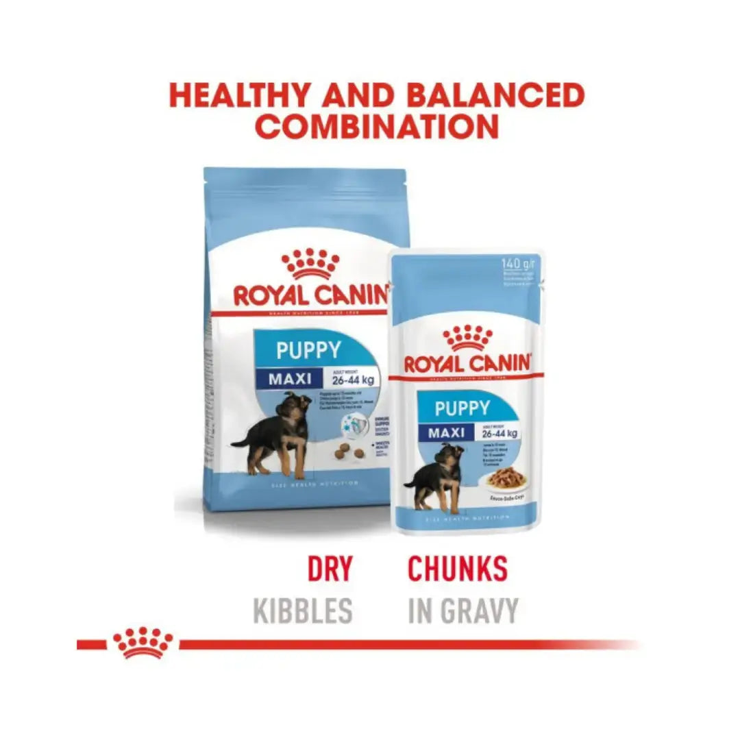 Royal Canin Maxi Puppy Wet Dog Food Pouch   | Canine & Co