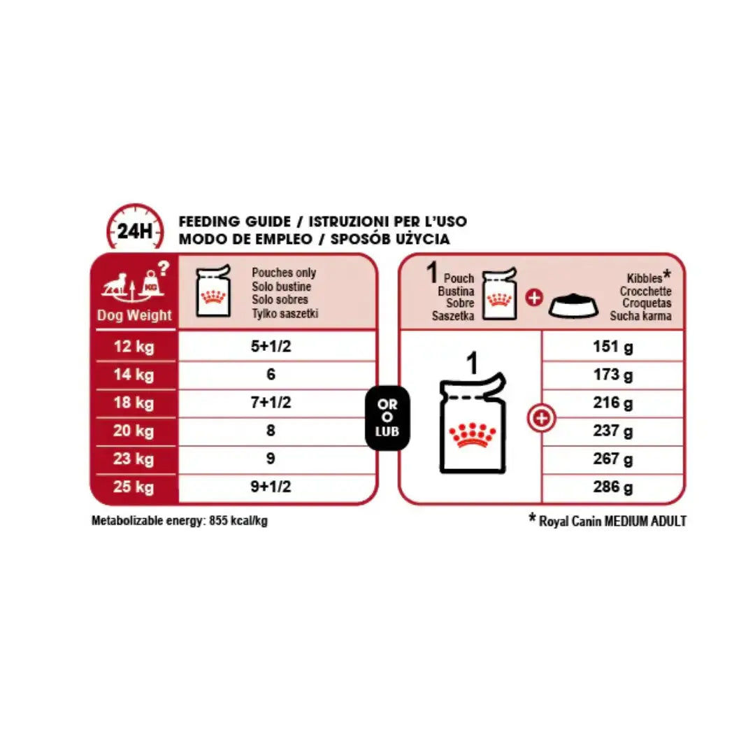 Royal Canin Medium Adult Wet Dog Food Pouch   | Canine & Co