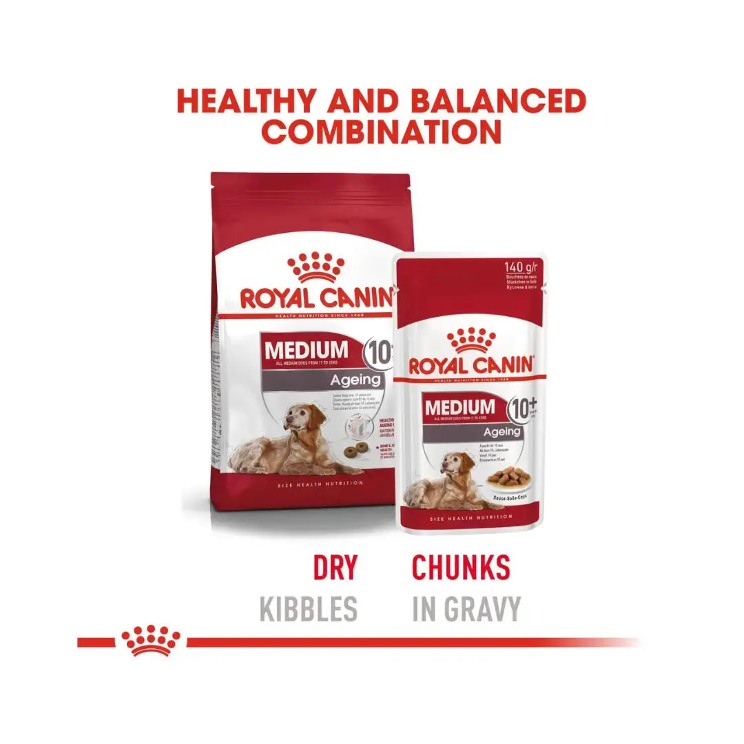 Royal Canin Medium Ageing Wet Dog Food Pouch   | Canine & Co