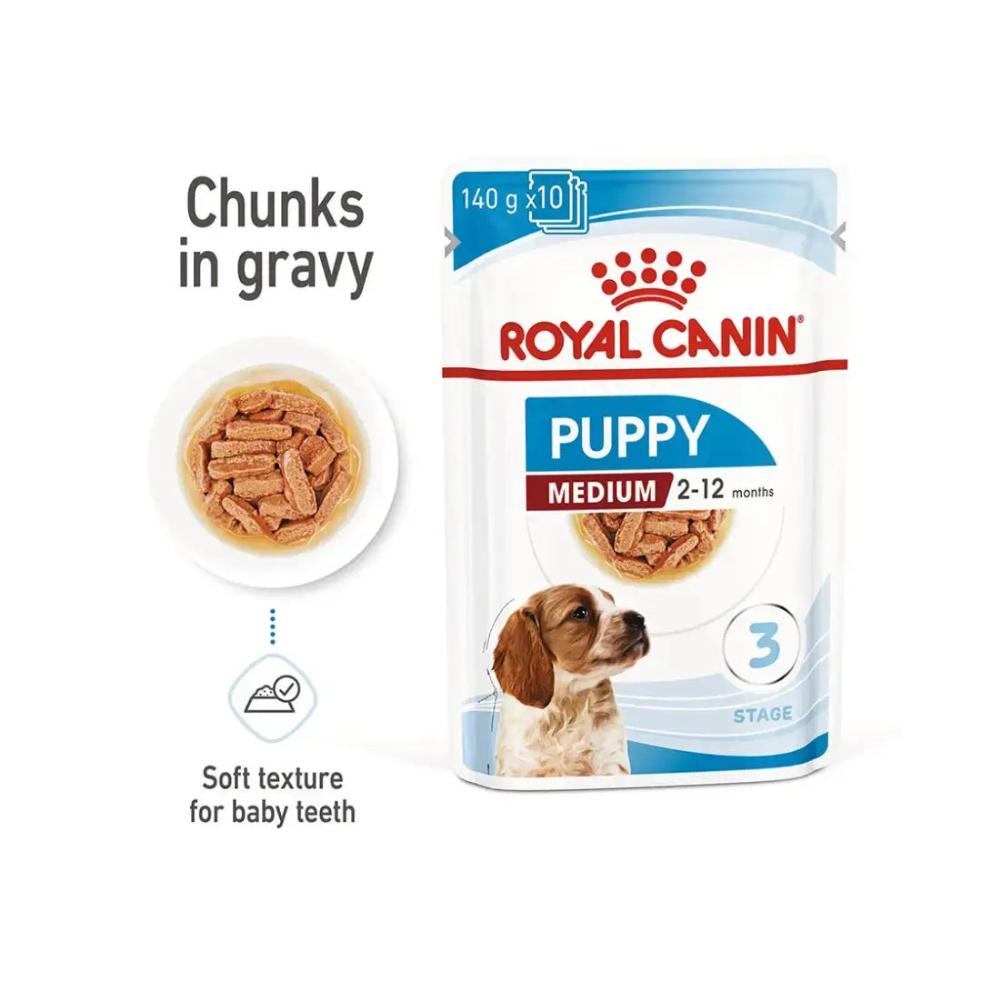 Royal Canin Medium Puppy Wet Dog Food Pouch   | Canine & Co