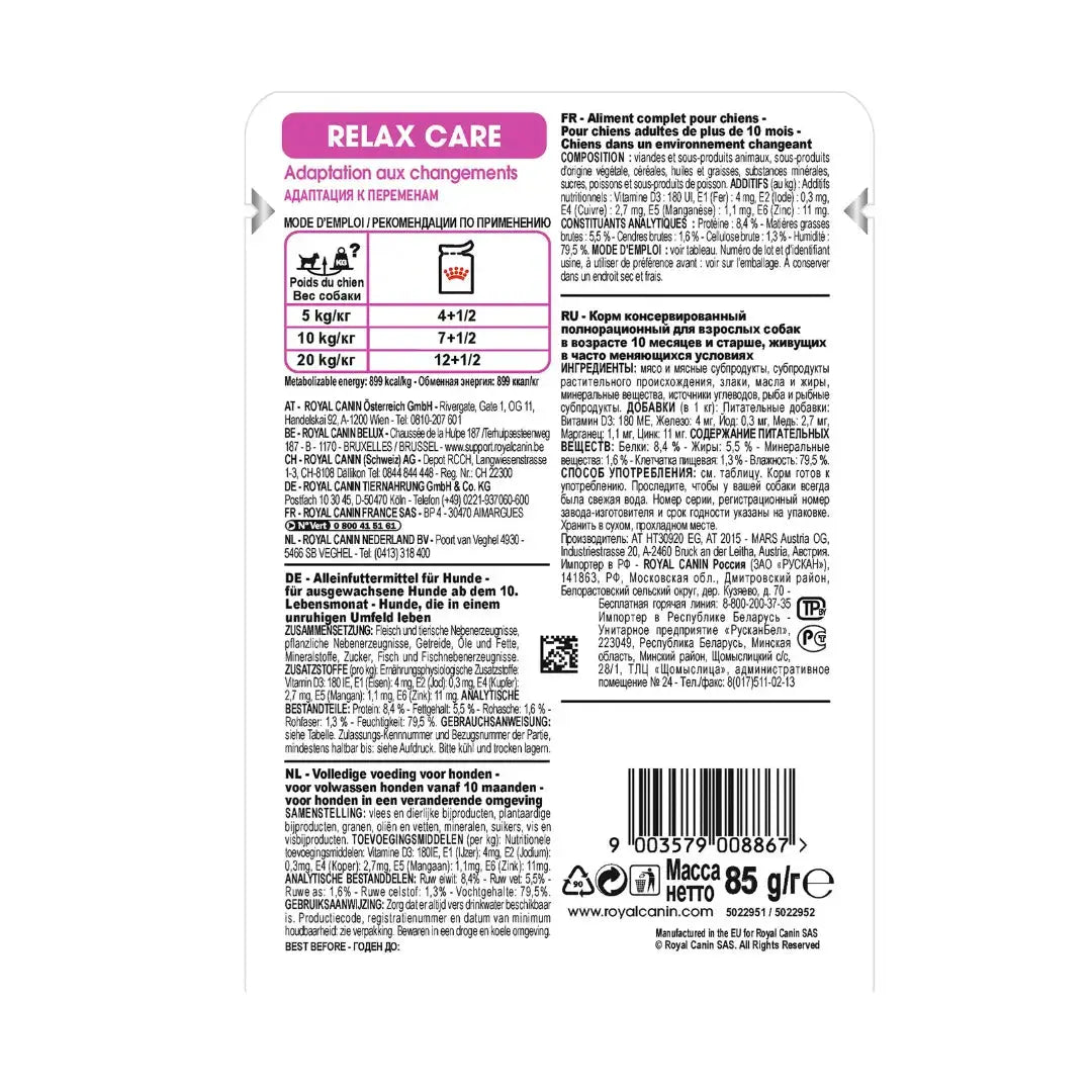 Royal Canin Relax Care Wet Dog Food   | Canine & Co
