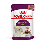 Royal Canin Sensory Smell cat food pouch, 85g, designed to enhance feline eating experience.