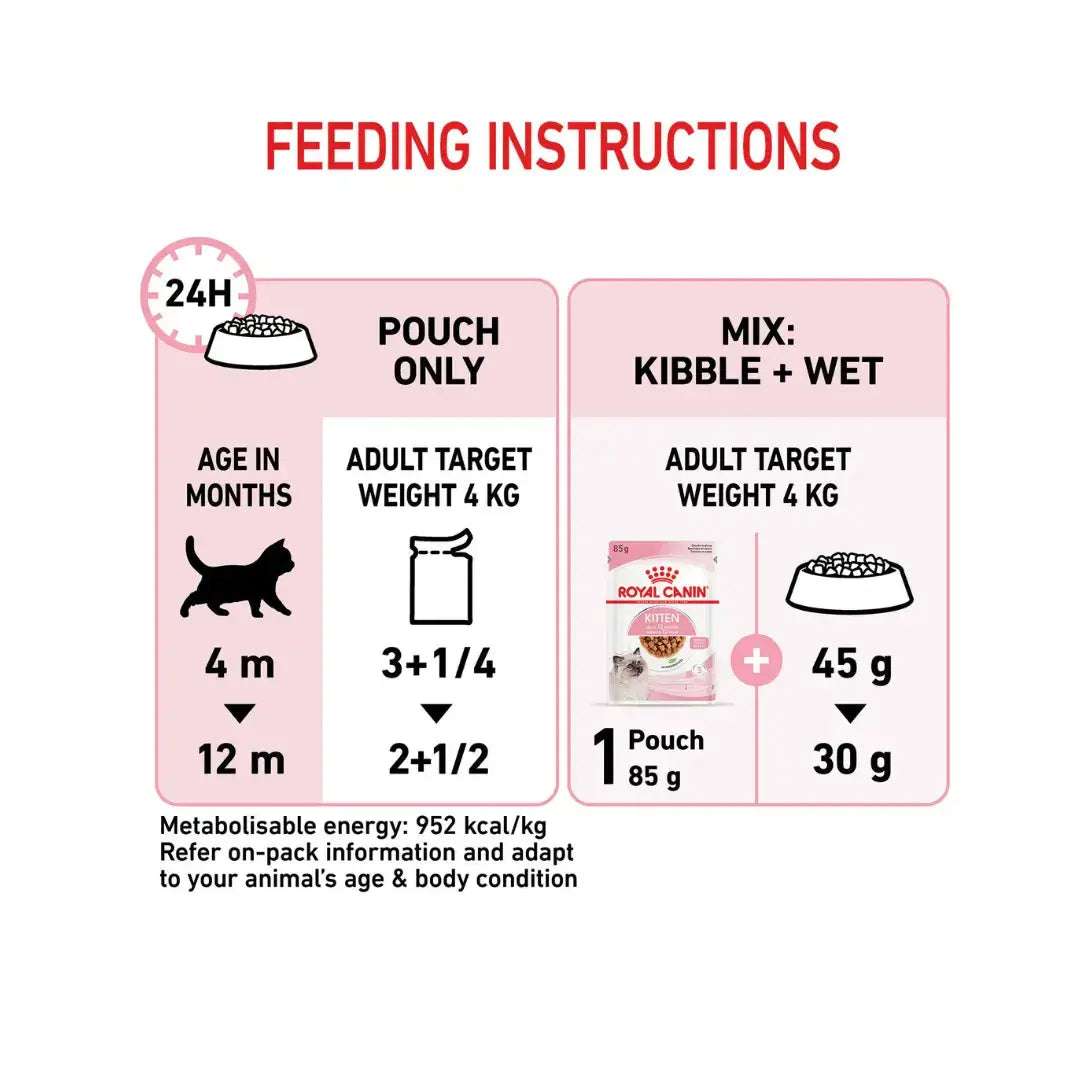 Royal Canin Sterilised Kitten Chunks in Gravy Wet Cat Food   | Canine & Co