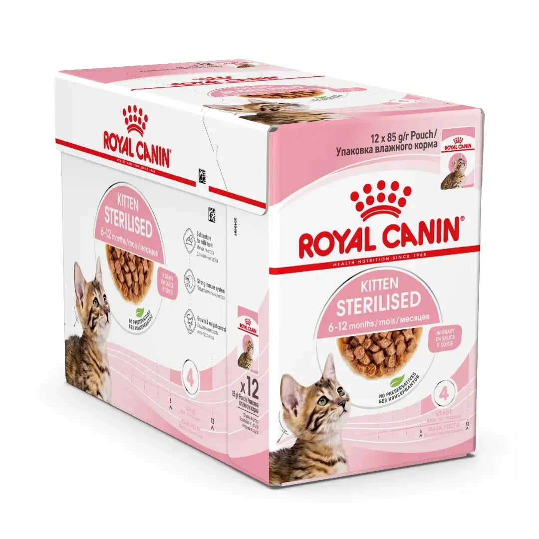 Royal Canin Sterilised Kitten Chunks in Gravy Wet Cat Food