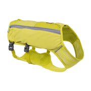 Lightweight dog life jacket with mesh design and adjustable straps for safety and comfort.