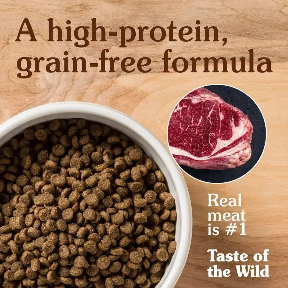 High-protein, grain-free pet food featuring real meat as the primary ingredient.