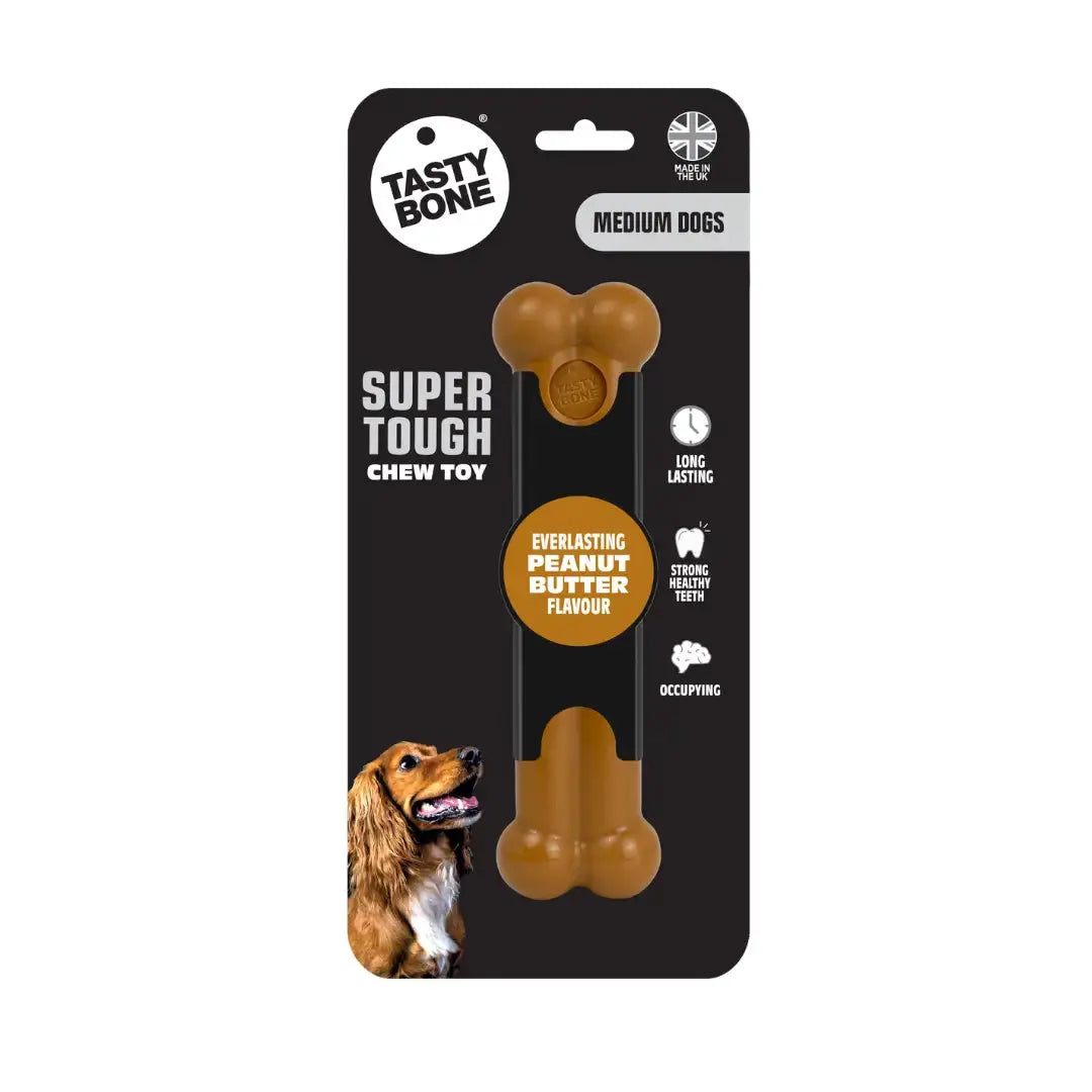 Tasty Bone Classic Chew Toy Peanut Butter Flavour   | Canine & Co