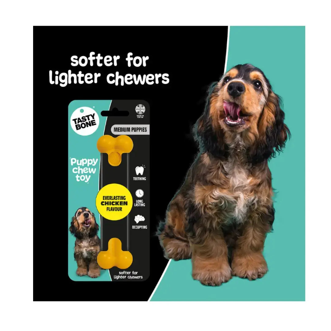 Tasty Bone Puppy Classic Chew Toy Chicken Flavour   | Canine & Co