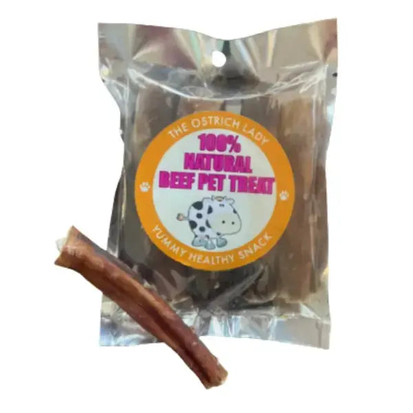 The Ostrich Lady Beef Sticks Dog Treat   | Canine & Co