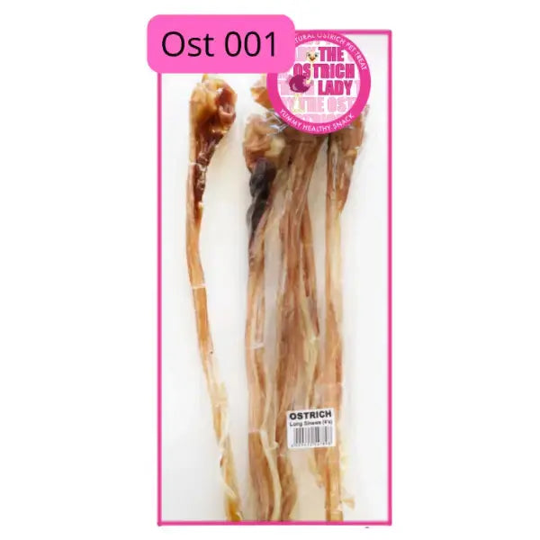 The Ostrich Lady Ostrich Sinews Dog Treat   | Canine & Co