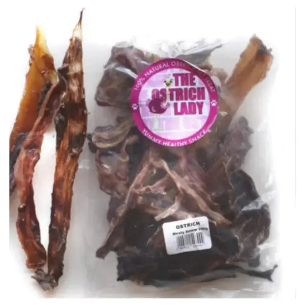 The Ostrich Lady Ostrich Sinews Dog Treat   | Canine & Co