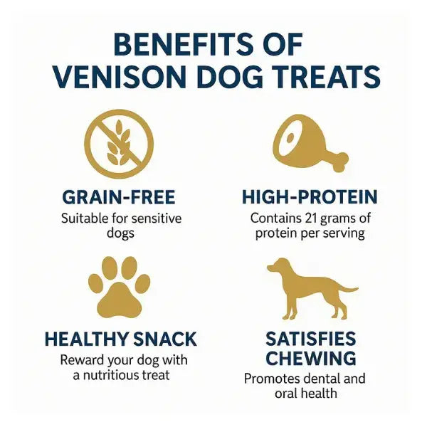 The Ostrich Lady Venison Golden Rewards Dog Treat   | Canine & Co