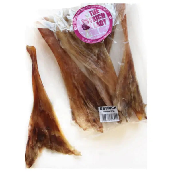 The Ostrich Lady Ostrich Flatties Dog Treat