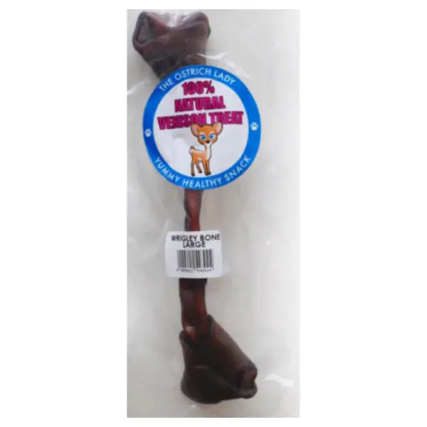 The Ostrich Lady Venison Rawhide Dog Treat