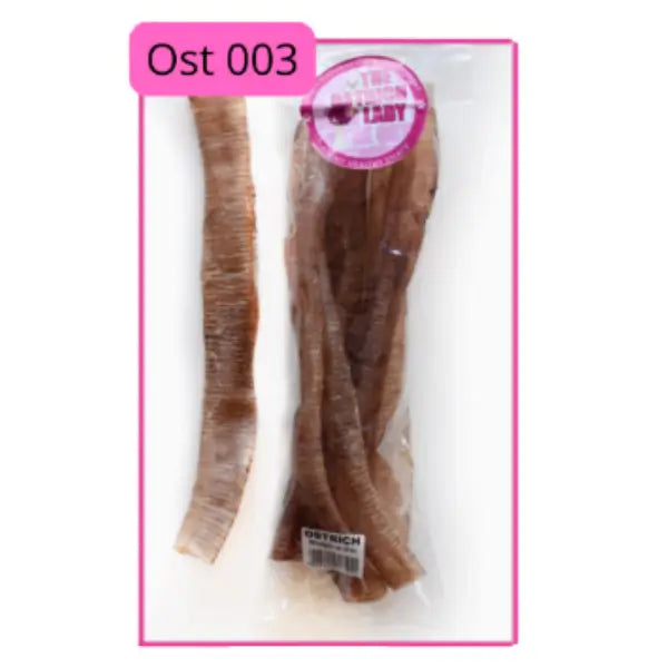 The Ostrich Lady Ostrich Windpipe Dog Treat