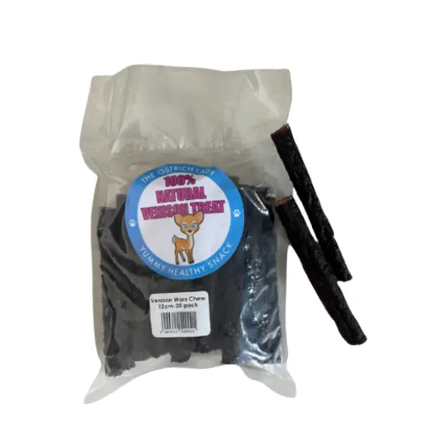 The Ostrich Lady Venison Sausage Dog Treat