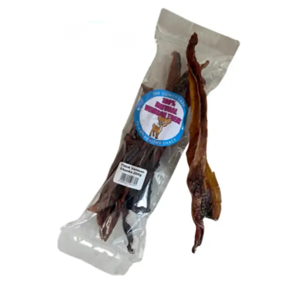 The Ostrich Lady Venison Thick Chunks Dog Treat