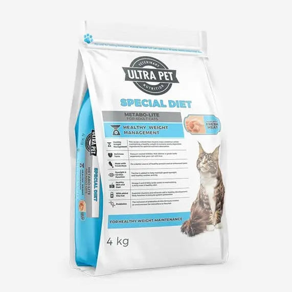 Ultra Pet Special Diet cat food bag, 4 kg, designed for healthy weight management.