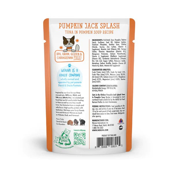 Weruva Pouches - Pumpkin Jack Splash - product detail image shop online South Africa
