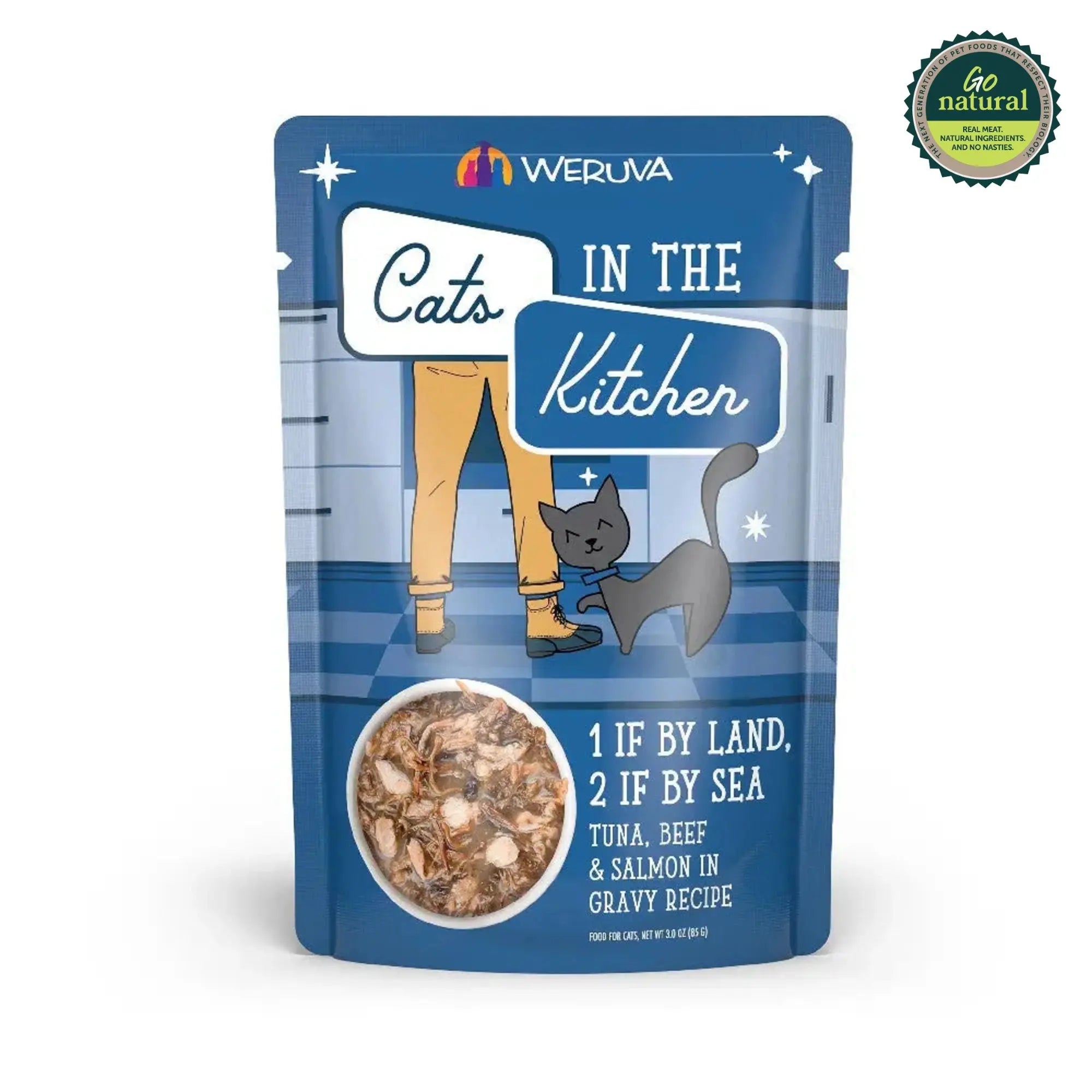 Weruva 1 if by Land, 2 if by Sea Wet Cat Food Pouch   | Canine & Co