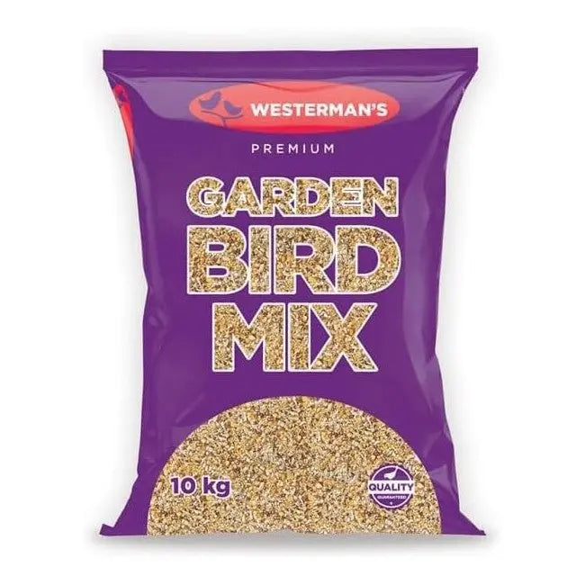 Premium garden bird mix in a 10 kg bag, ideal for attracting various wild birds.