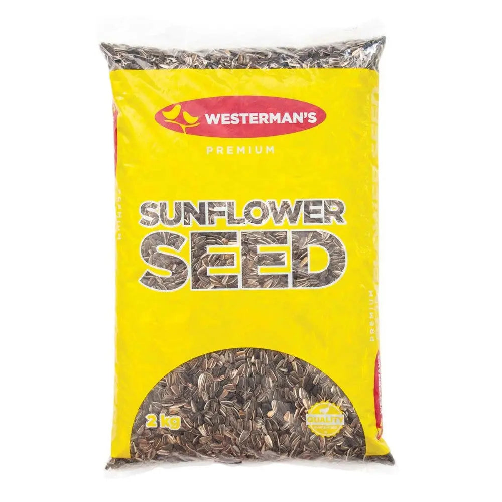 Premium 2kg bag of Westerman's sunflower seeds for birds and wildlife feeding.