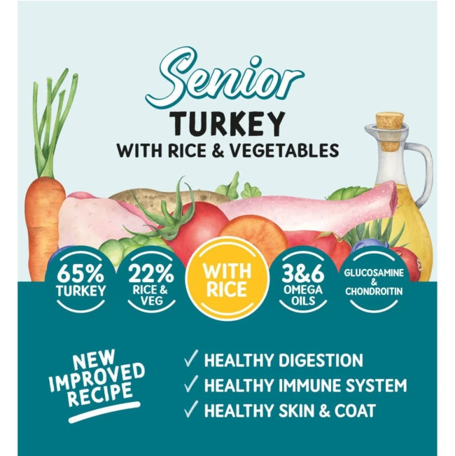 Naturo Senior Dog Turkey Veg & Brown Rice Wet Dog Food   | Canine & Co