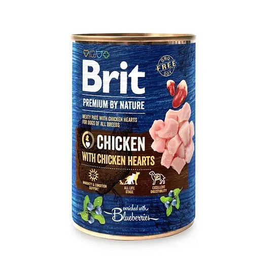 Brit Premium Dog Chicken with Hearts Wet Food Tin 400g Tin