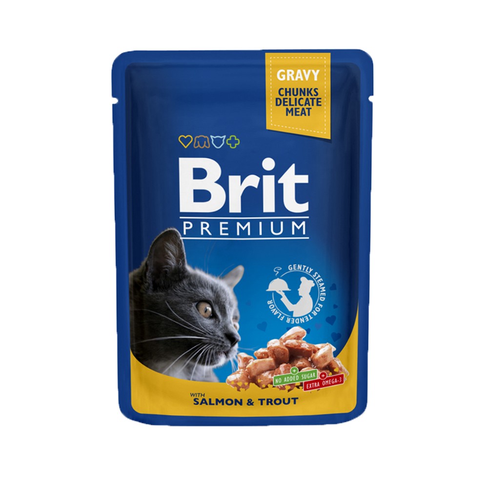 Brit Premium Salmon & Trout Cat Food Pouch
