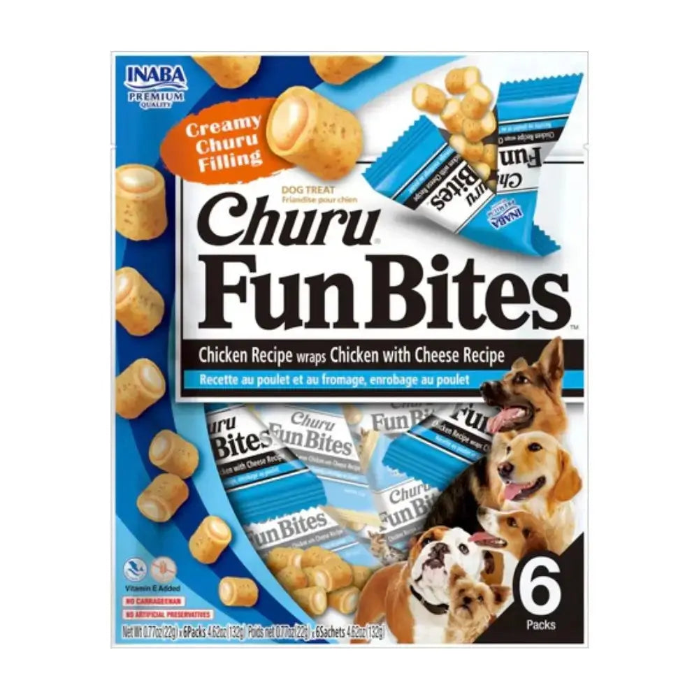 Churu Fun Bites Chicken & Cheese Dog Treats Churu