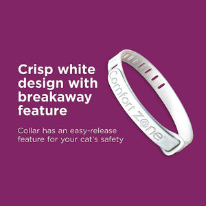 Comfort Zone Cat Calming Pheromone Collar - Crisp White Design With Breakaway Feature