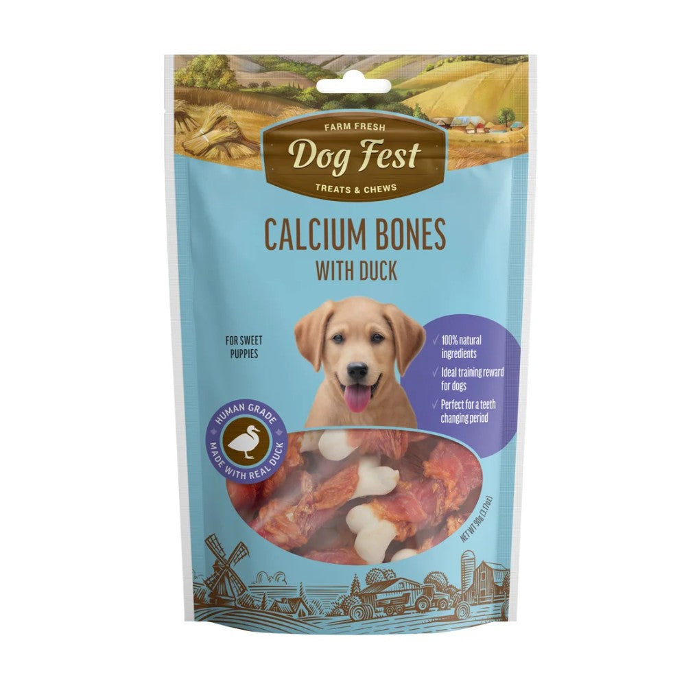 Dog Fest Calcium Bones With Duck Puppies Packaging Front