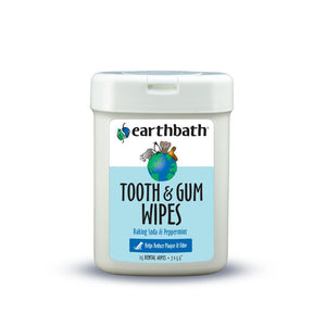 Earthbath Tooth & Gum Wipes 25 Dental Wipes In A Tub