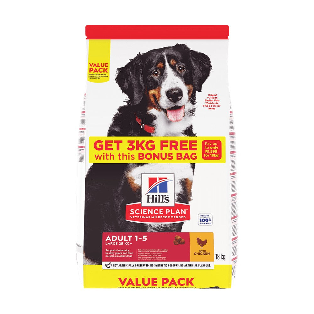 Hill's Science Plan Canine Adult Large Breed Chicken Dog Food – lifestyle image (South Africa)