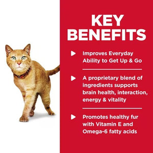 Hill's Science Plan Feline Senior Vitality 7+ Chicken & Vegetable Stew Tin Key Benefits