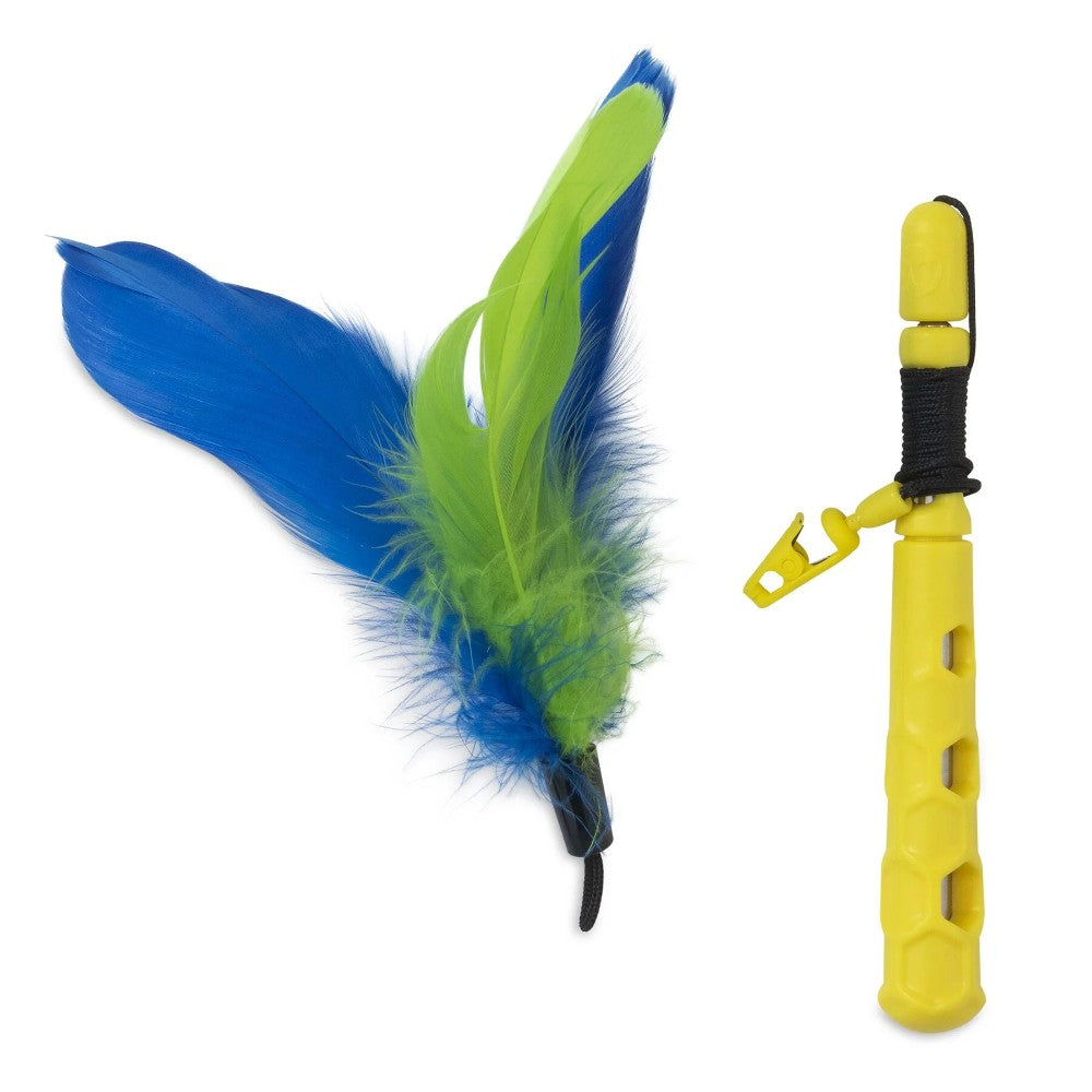 JW Pet Cataction Flutter-ee Feathers Telescopic Wand