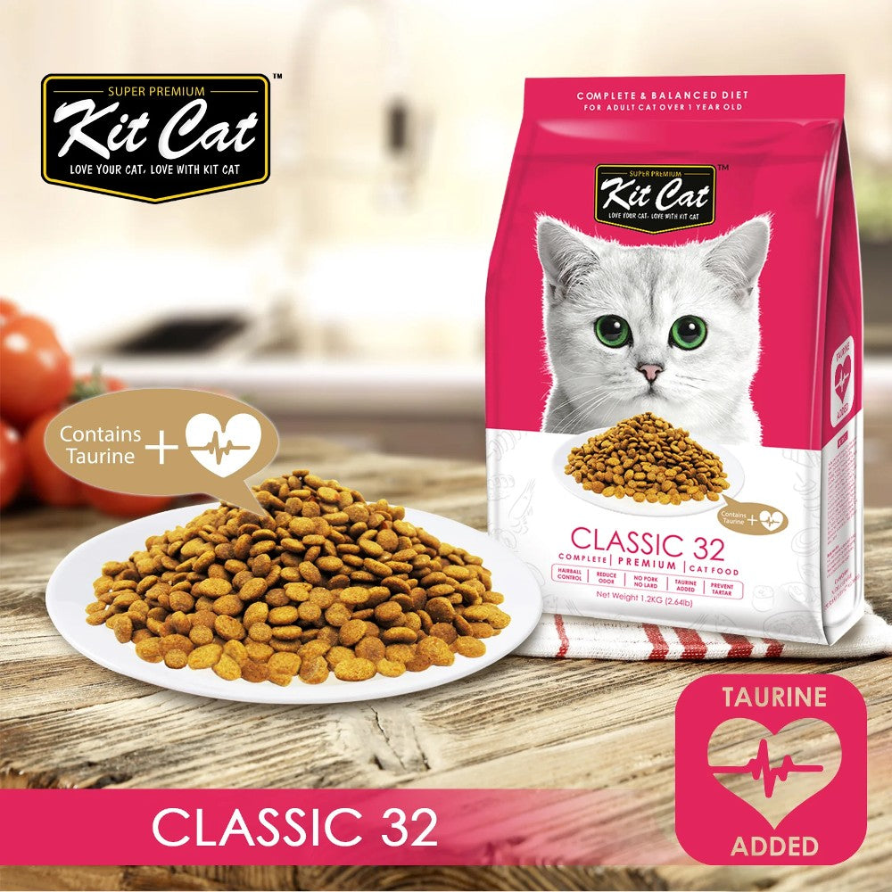 Kit Cat Classic 32 Dry Food - Added Taurine