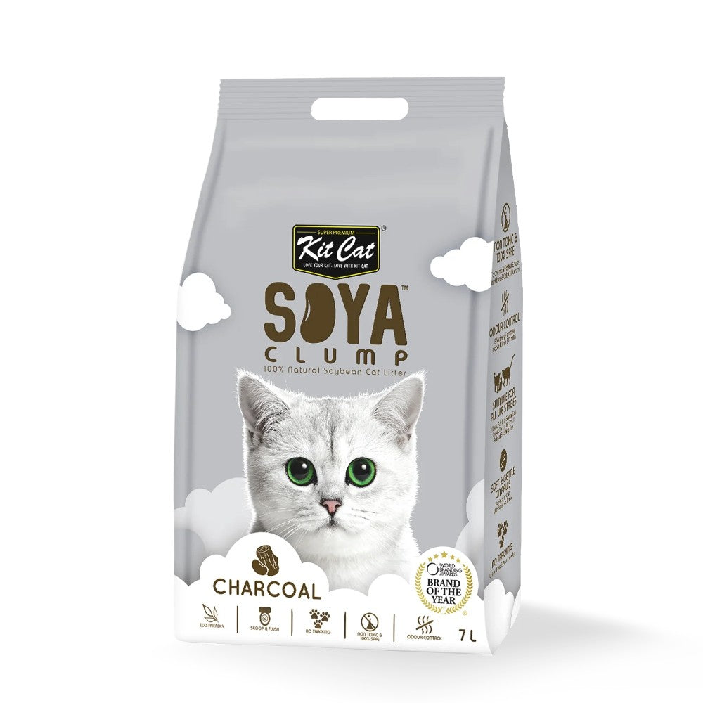 Kit Cat Soya Clump Cat Litter Charcoal